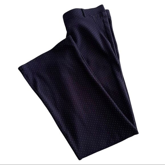 Betabrand Classic Bootcut Dress Yoga Pants Navy Blue Print Size Medium - Picture 3 of 8